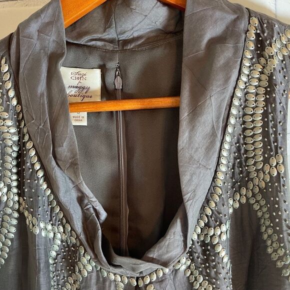 Suzi Chin for Maggy Boutique Grey Sheath Dress - Picture 3 of 8